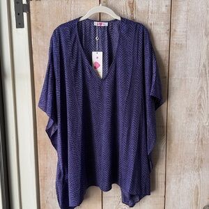 Buddy Love North purple snakeskin print Tunic size Large New With Tags 💜